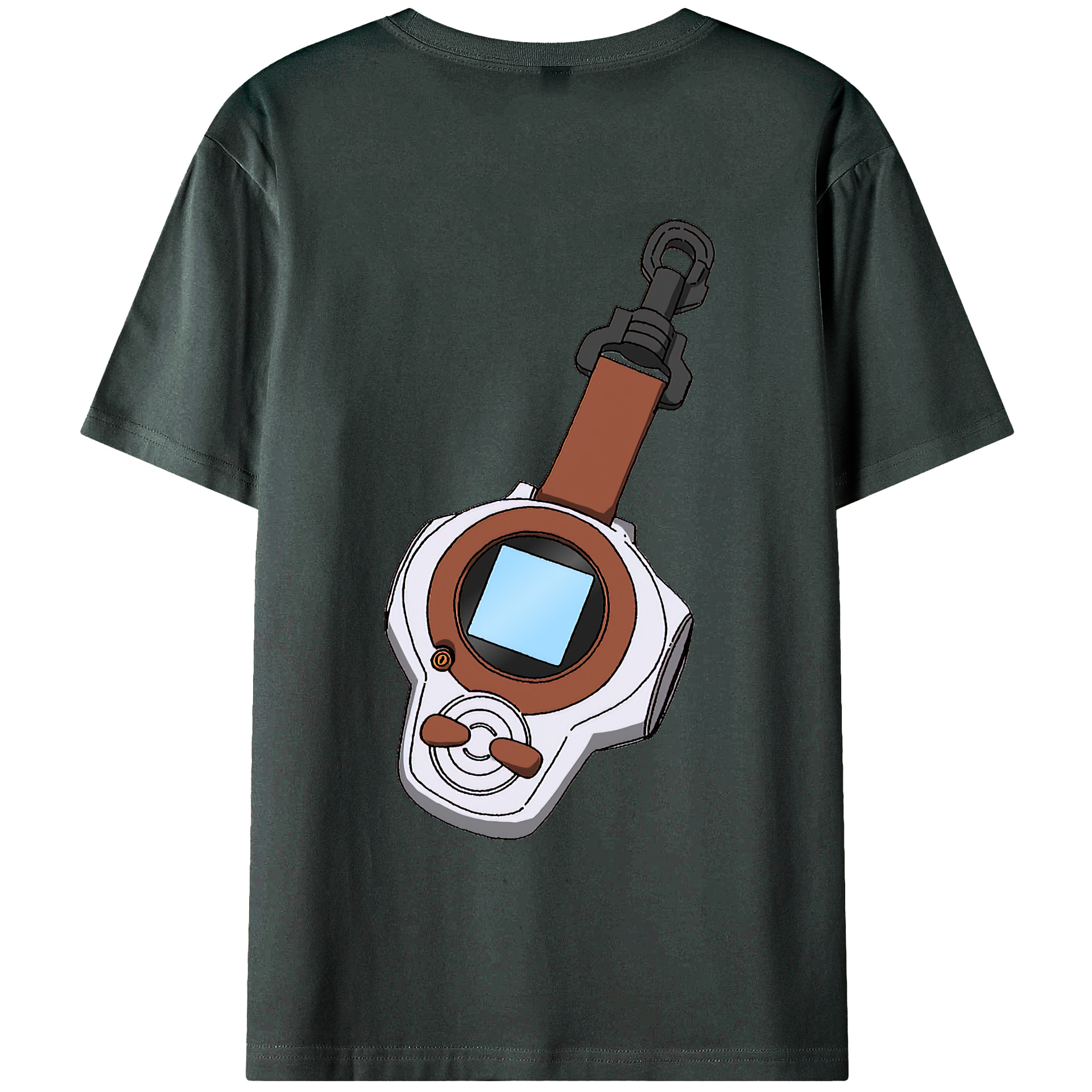 （画像用） Digimon デジタルモンスター/デジモン 綿100％ メンズ半袖Tシャツ（バックプリント） 通気性